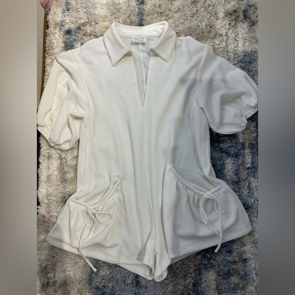 Sabo Skirt white romper coverup